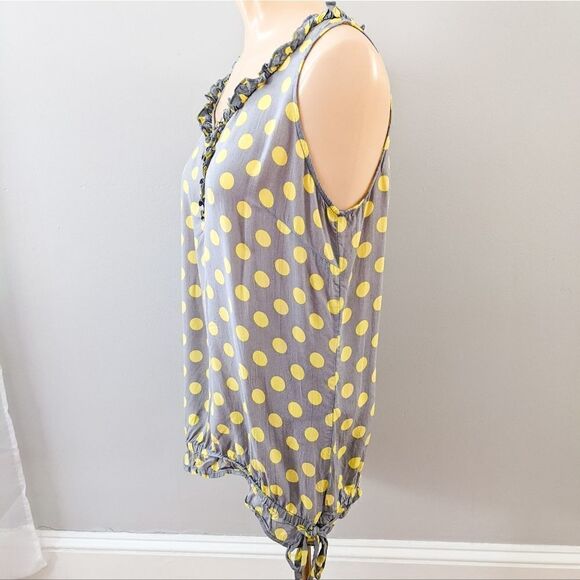 Cato Polka Dot Ruffle Sleeveless Top - Picture 4 of 8